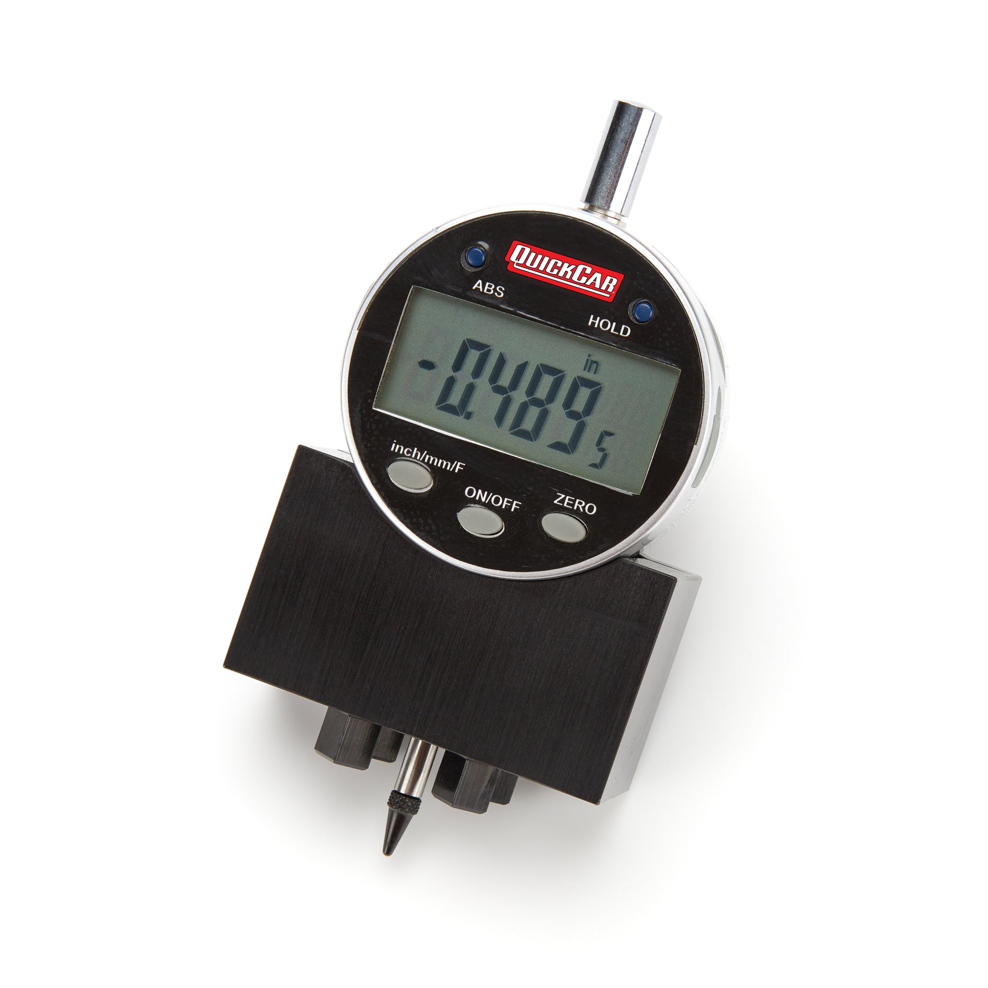 QUICKCAR RACING PRODUCTS Tread Depth Gauge 0.001 to 0.500 Inch Digital with Aluminum Billet Base