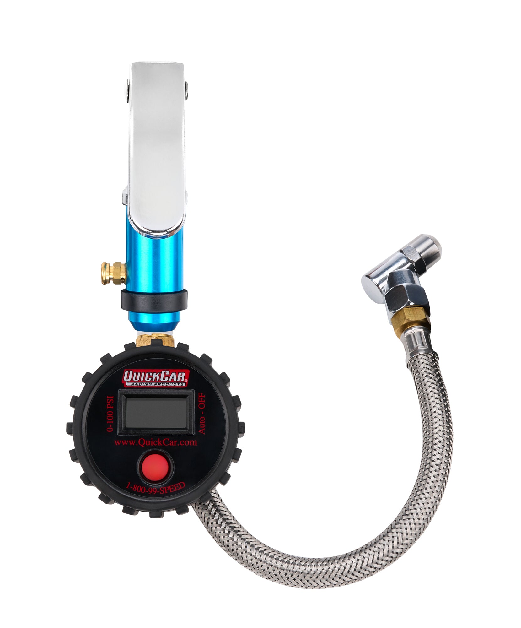 QuickCar Racing Products QRP56-270 Digital Tire Inflator and Gauge, 0-100 PSI, 2-1/4 Inch Diameter, Black Face
