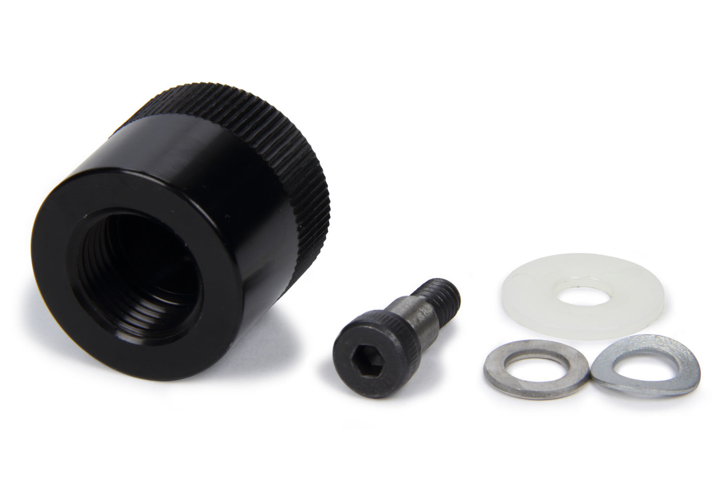 QUICKCAR RACING PRODUCTS 56-843 Caster and Camber Gauge Adapter for Ford Big Spindle, 5/16-18 to 3/4-16 Thread, Aluminum Black Powder Coat