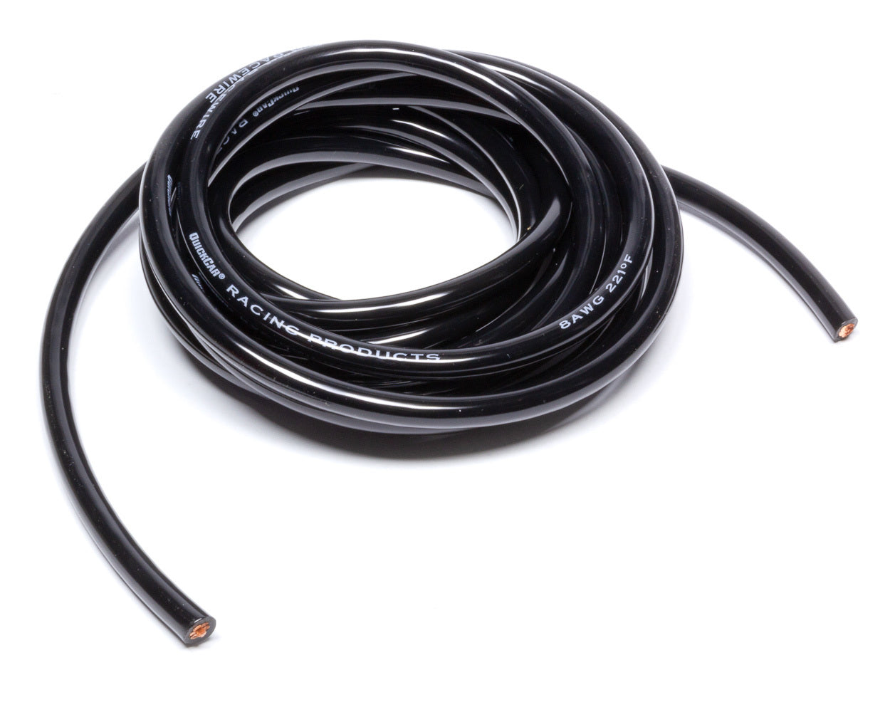 QuickCar Racing Products 57-2501 8 Gauge Silicone Insulated Copper Wire, 10 Feet, Black