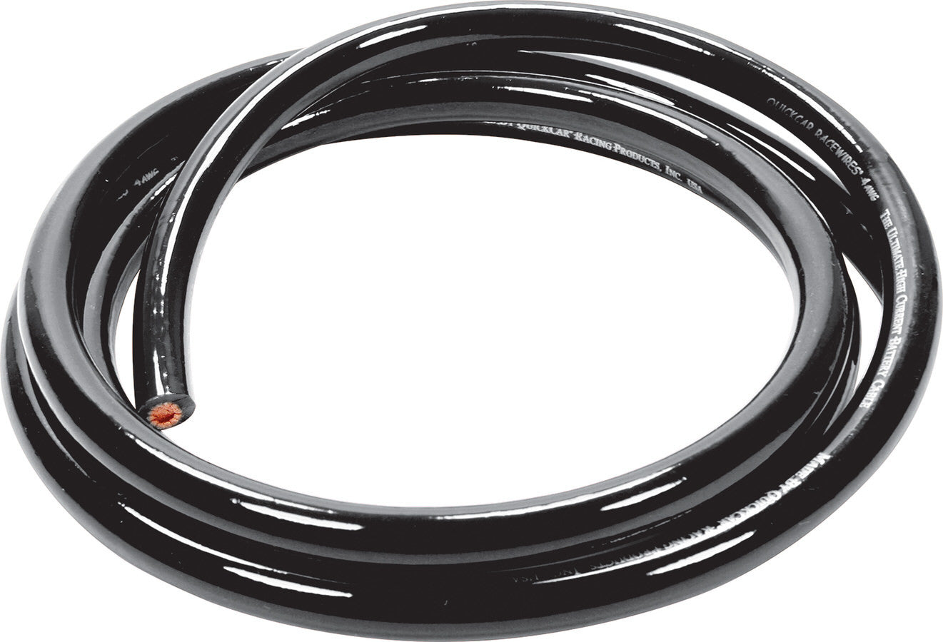 QUICKCAR Racing Products Power Cable 4 Gauge Black 5 Feet