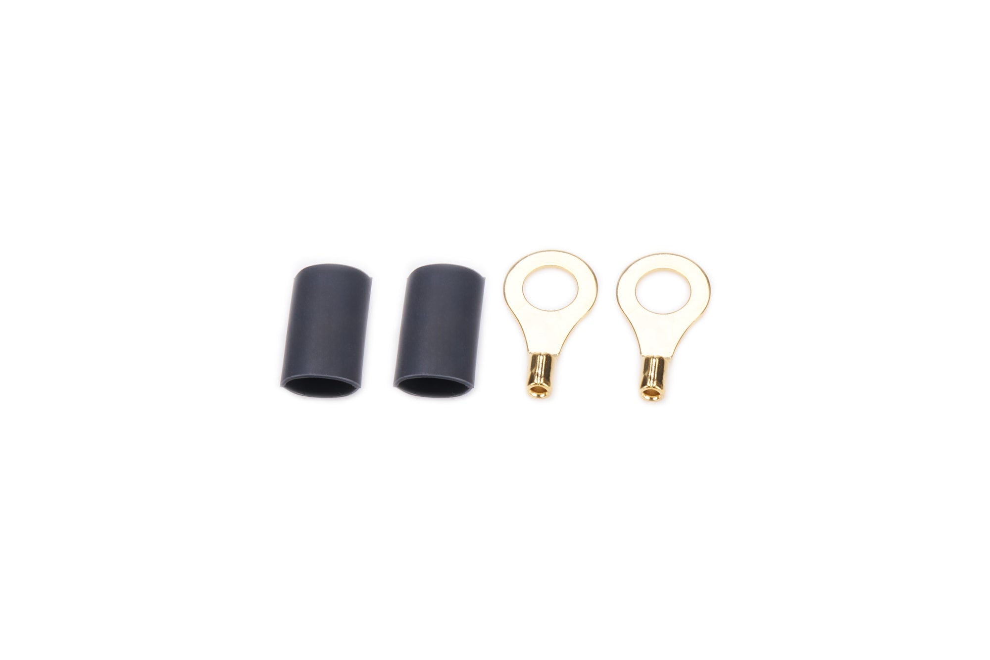QuickCar Racing Products Ring Terminal 1/4 Inch, 18-22 Gauge Wire, Copper, Pair, Heat Shrink Included