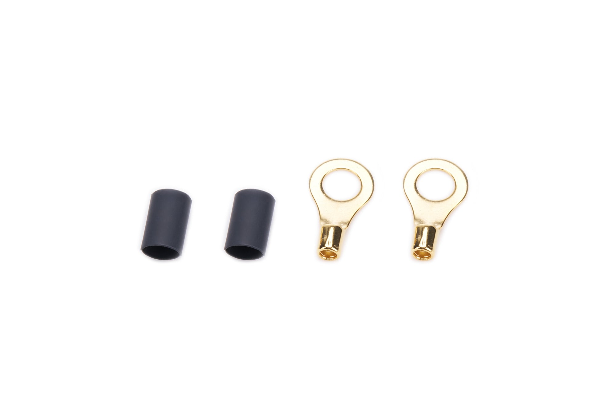 QUICKCAR RACING PRODUCTS Ring Terminal 57-463 for 12-10 Gauge Wire, 5/16 Inch Hole, Copper with Heat Shrink, Pair
