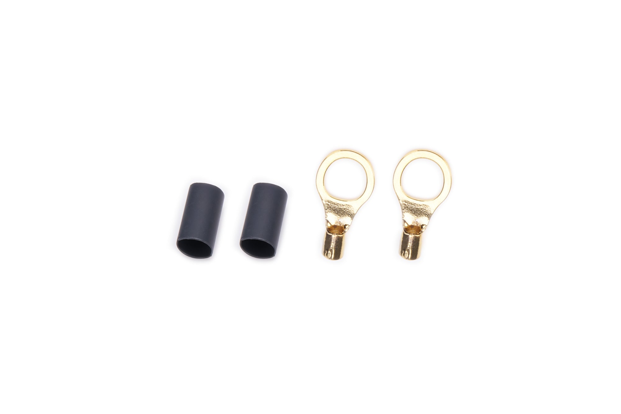 QUICKCAR RACING PRODUCTS Ring Terminal 3/8 Inch Hole, 10-12 Gauge Wire, Copper, Heat Shrink, Pair