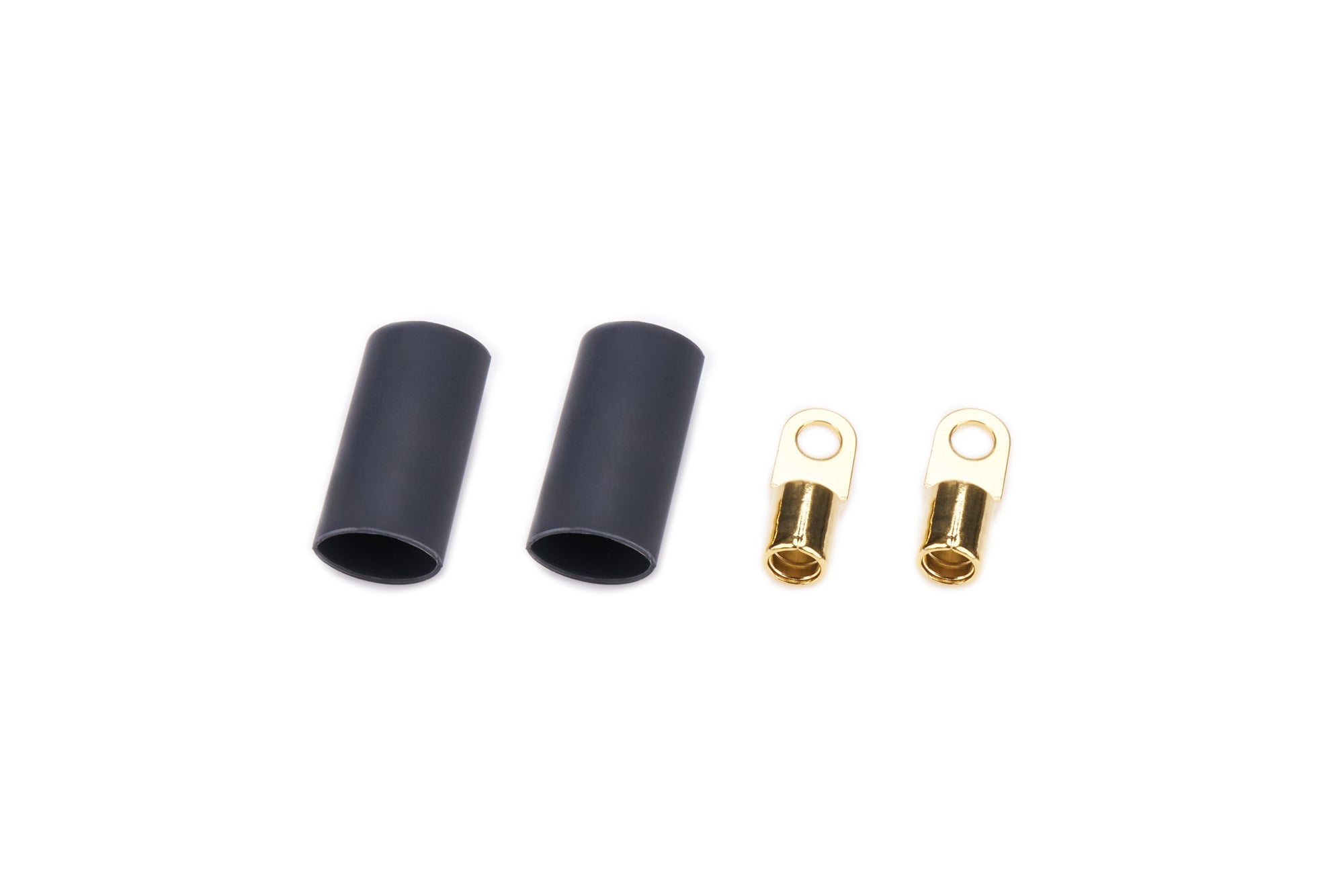 QUICKCAR RACING PRODUCTS Ring Terminal #8 8 Gauge Copper with Heat Shrink Pair