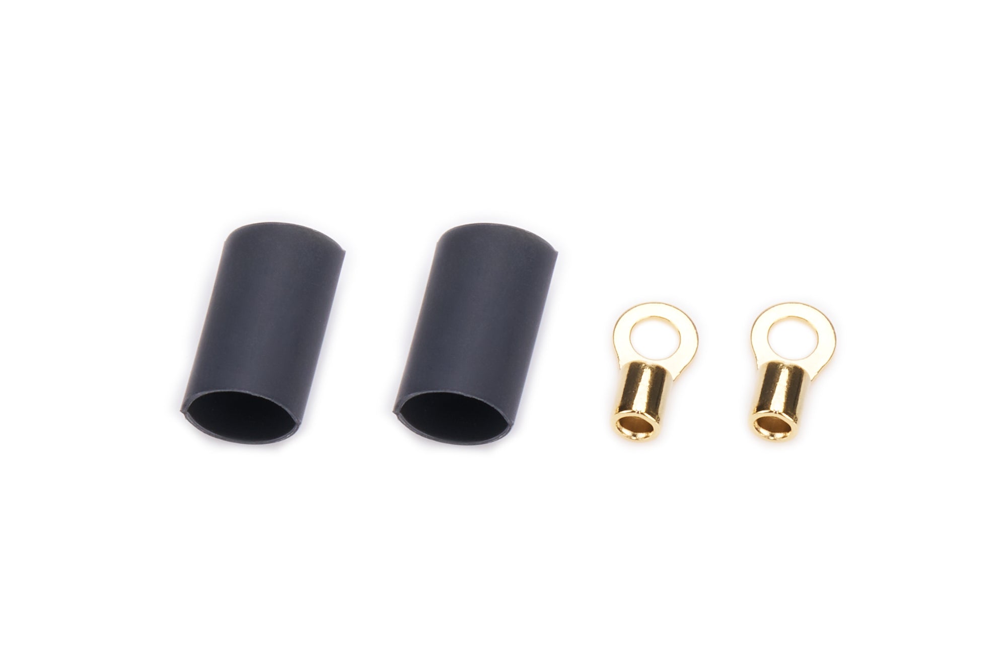 QUICKCAR RACING PRODUCTS Ring Terminal #6 14-16 Gauge Copper Pair with Heat Shrink
