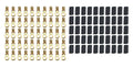 QUICKCAR RACING PRODUCTS Ring Terminal #10, 12-10 Gauge Wire, Copper, Heat Shrink, Set of 50