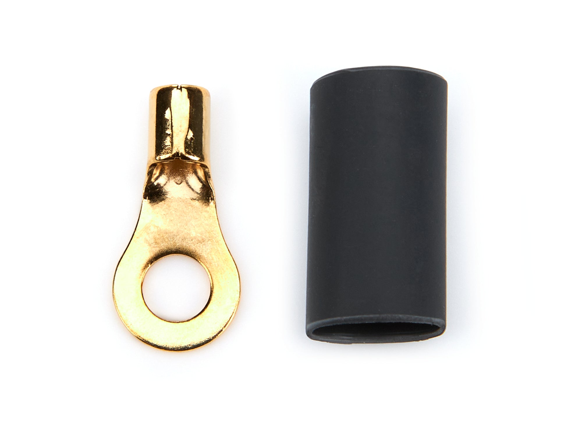 QUICKCAR RACING PRODUCTS Ring Terminal #8 14-16 Gauge Wire Copper Pair with Heat Shrink