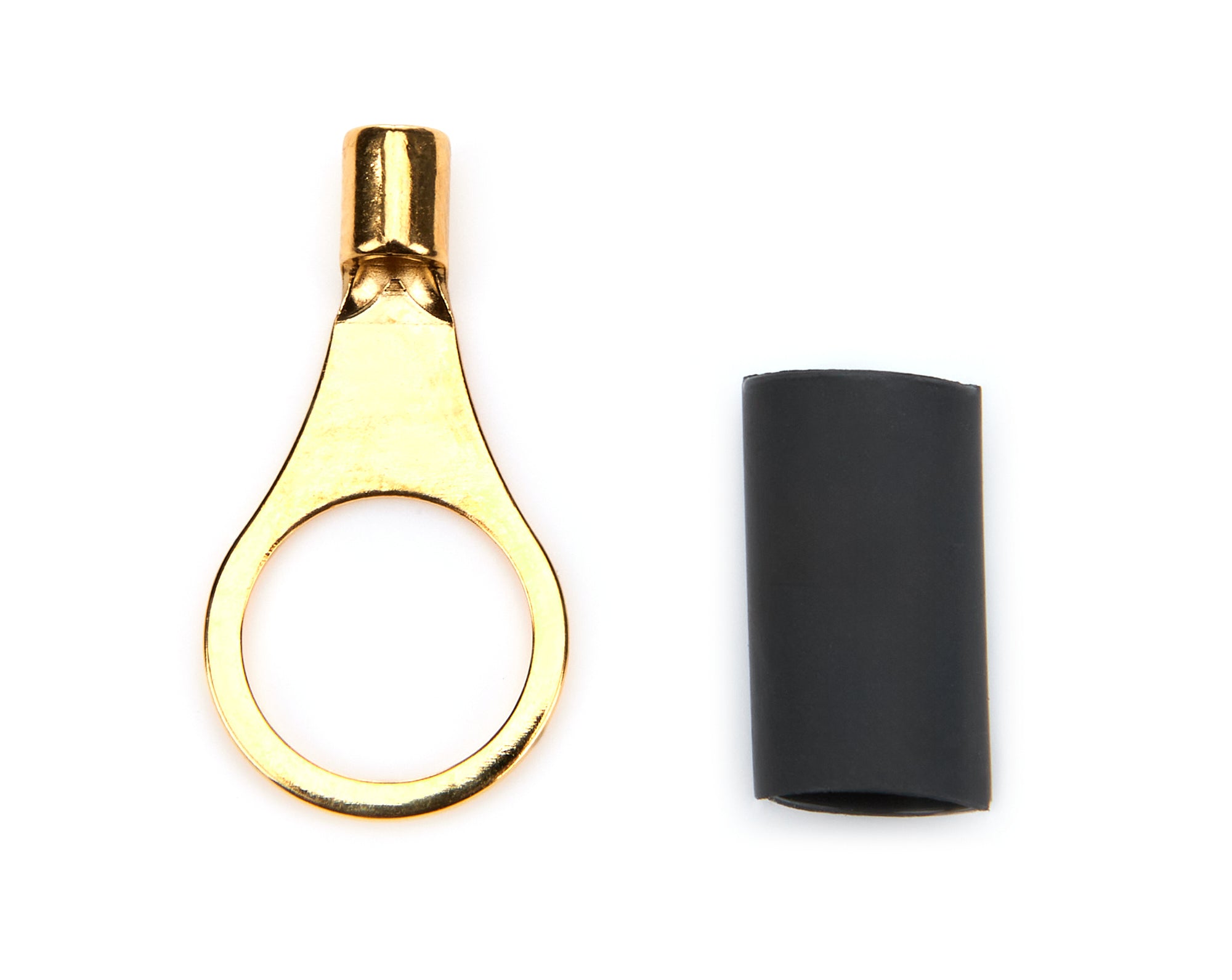 QUICKCAR Racing Products Ring Terminal 57-473 for 14-16 Gauge Wire, 3/8 Inch Hole, Copper, Heat Shrink Included, Pair