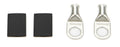 QuickCar Racing Products Power Ring 4 AWG Battery Terminal Pair with Heat Shrink, 1/2 Inch Eyelet, Copper, Tin Plated