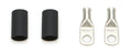 QuickCar Racing Products Power Ring Terminal 8 Gauge Wire 1/4 Inch Hole Pair with Heat Shrink