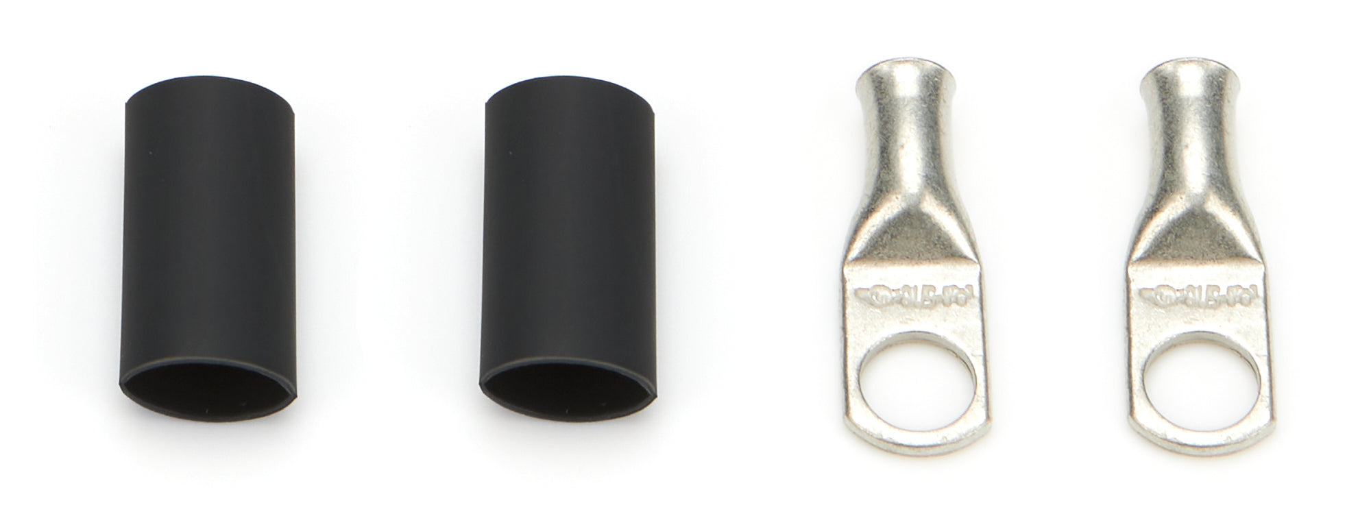 QUICKCAR RACING PRODUCTS Ring Terminal 1/2 Inch 8 Gauge Copper with Heat Shrink Pair