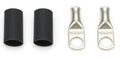 QuickCar Racing Products Ring Terminal 57-583 for 6 Gauge Wire, 1/2 Inch Hole, Copper, Tin Plated, Heat Shrink Included, Pair