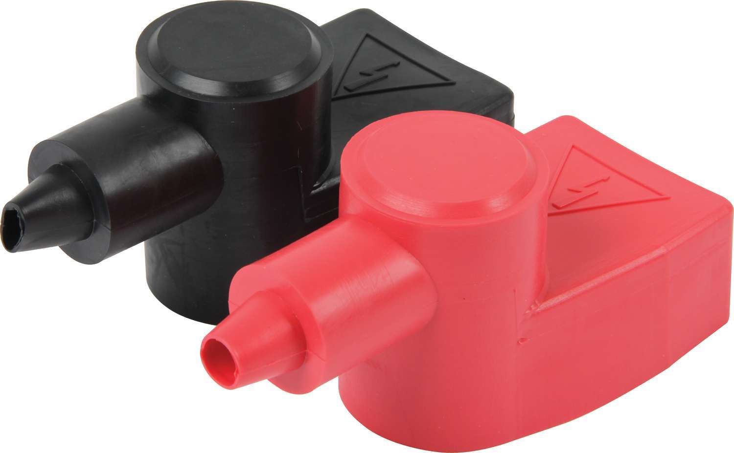 QUICKCAR RACING PRODUCTS Battery Terminal Cover Kit for Top Post Batteries, Rubber, Black and Red