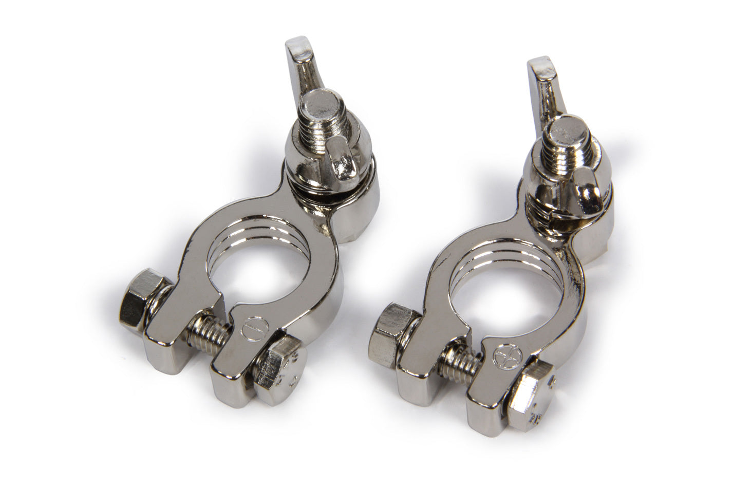QuickCar Racing Products QRP57-610 Top Post Battery Terminal Pair with Brass Construction and Nickel Plating