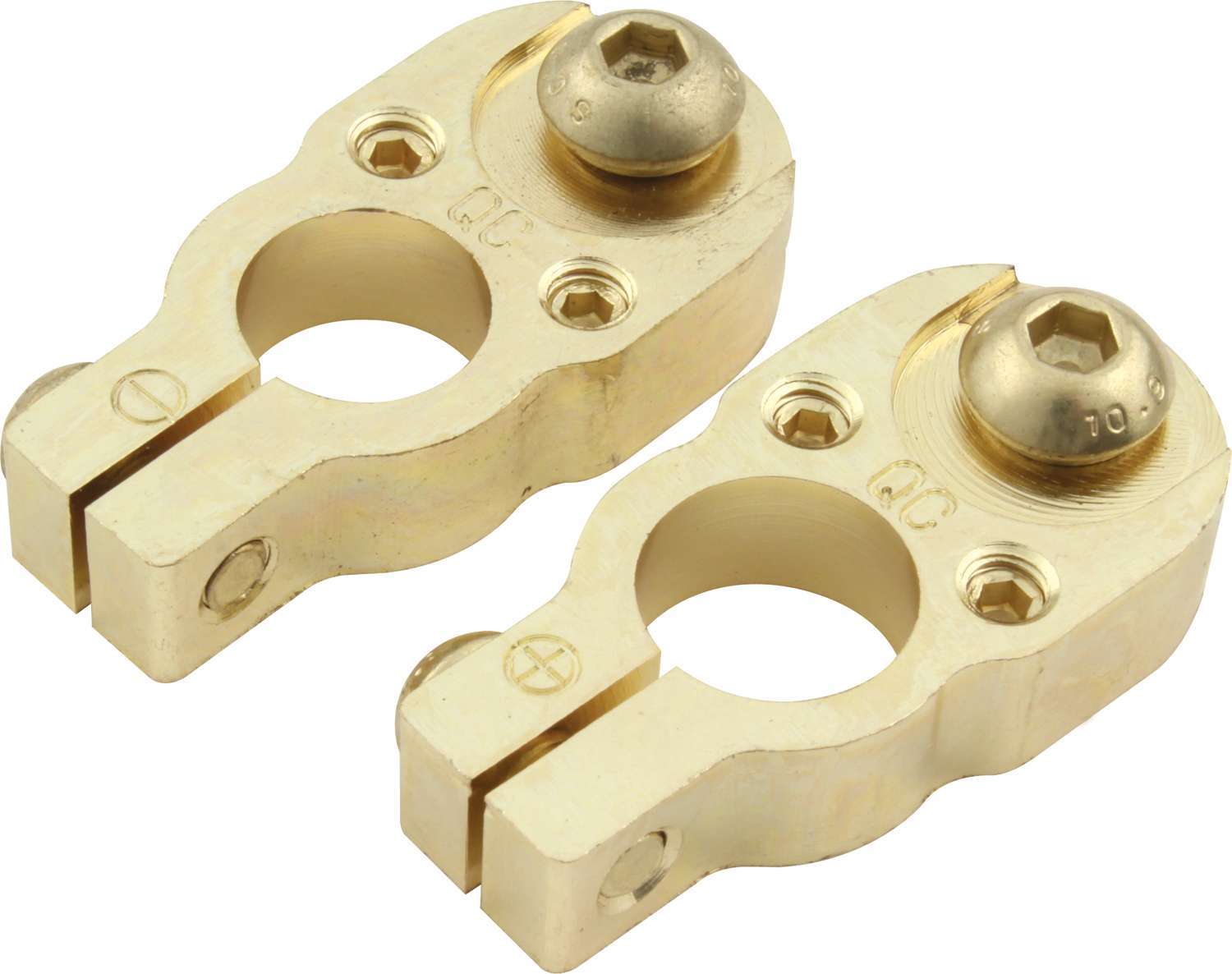 QuickCar Racing Products Battery Terminal Top Post Brass Gold Pair QRP57-620