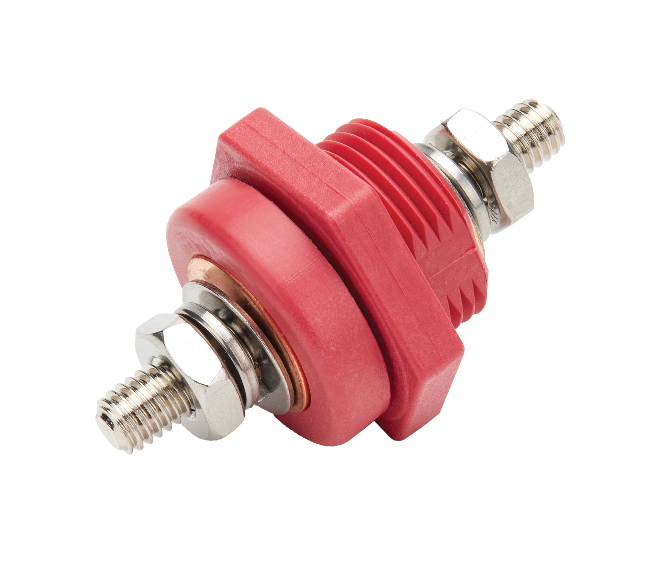 QUICKCAR Racing Products 57-800 Stud Feed Thru Red Battery Cable Connector for 12V to 16V Systems