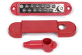 QUICKCAR RACING PRODUCTS 57-8012 Red Terminal Bus Bar with Covers, 12-Wire
