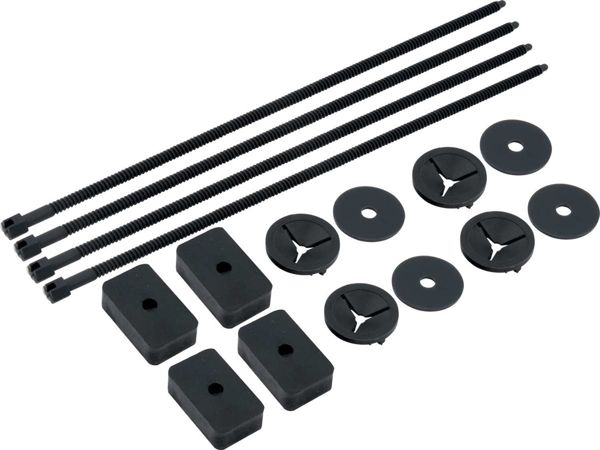 QuickCar Racing Products QRP60-032 Electric Fan Mount Kit with Push Through Radiator Style, Nylon, Black, Set of 4