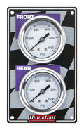 QuickCar Racing Products 61-101 Mini Brake Bias Gauge Panel Vertical Dual 0-1000 psi Mechanical Analog Aluminum