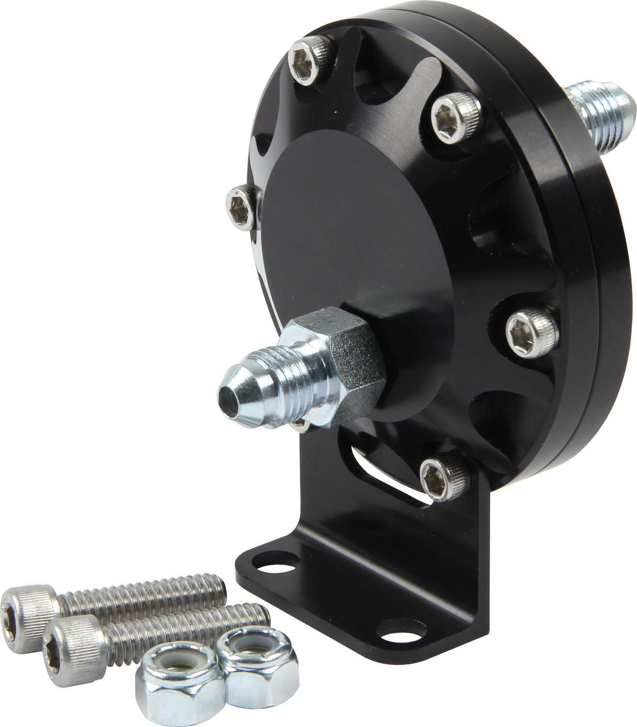 QuickCar Racing Products QRP61-300 Fuel Pressure Isolator Kit with 4 AN Fittings and Aluminum Black Anodized Finish