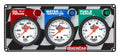 QuickCar Racing Products 61-6012 Gauge Panel Assembly with Fuel Pressure, Oil Pressure, and Water Temperature Gauges, 2-5/8 Inch Silver Face with Warning Light