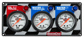 QuickCar Racing Products 61-6016 Legend Series Checkered Flag Gauge Panel Assembly with Oil Pressure, Water Temperature, and Water Pressure – 2-5/8 Inch White Face Kit