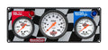QuickCar Racing Products Gauge Panel Assembly with Oil Pressure, Water Temperature, and Tachometer - Silver Face, 3-3/8 Inch / 2-5/8 Inch Diameter