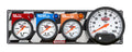QuickCar Racing Products QRP61-6041 Gauge Panel Assembly with Oil Pressure, Oil Temperature, Tachometer, and Water Temperature – Silver Face, 5 Inch / 2-5/8 Inch Diameter Kit