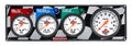 QuickCar Racing Products Gauge Panel Assembly with Tachometer and Warning Light, 3 3/8 Inch and 2 5/8 Inch Diameter, Silver Face