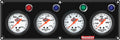 QuickCar Racing Products QRP61-6726 Legend Series 4-Gauge Panel Assembly with Oil Pressure, Fuel Pressure, Water Temperature, and Water Pressure Gauges, White Face