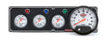 QuickCar Racing Products 61-6742 Gauge Panel Assembly with 5 Inch Tachometer, Fuel Pressure, Oil Pressure, Water Temperature, Silver Face