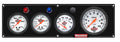 QuickCar Racing Products 61-67473 Legend Series Gauge Panel Assembly with Oil Pressure, Water Temperature, Voltmeter, and 3-3/8 Inch Tachometer, White Face