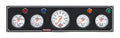 QuickCar Racing Products 61-67513 Gauge Panel Assembly with Fuel Pressure, Oil Pressure, Oil Temperature, Water Temperature, and Tachometer - 3-3/8 Inch Diameter with Silver Face