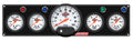 QuickCar Racing Products QRP61-6756 Legend Series Gauge Panel Assembly with Oil Pressure, Fuel Pressure, Water Temperature, Water Pressure, and 5-Inch Tachometer, White Face
