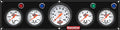 QuickCar Racing Products 61-67563 Legend Series Gauge Panel Assembly with Oil Pressure, Fuel Pressure, Water Temperature, Water Pressure, and 3-3/8 Inch Tachometer, White Face