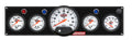 QuickCar Racing Products 61-6757 Legend Series Gauge Panel Assembly for Automotive Dash with Oil Pressure, Oil Temperature, Water Temperature, Voltmeter, and 5-Inch Tachometer - White Face
