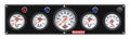 QUICKCAR Racing Products 61-67573 Legend Series Gauge Panel Assembly with Oil Pressure, Oil Temperature, Water Temperature, Voltmeter, and 3-3/8 Inch Tachometer with White Face