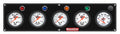QuickCar Racing Products 61-6767 Legend Series 5-Gauge Panel Assembly with White Face for Fuel Pressure, Oil Pressure, Oil Temperature, Water Temperature, and Voltmeter