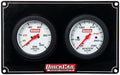 QuickCar Racing Products 61-7001 Extreme Oil Pressure and Water Temperature Gauge Panel Assembly with White Face and Warning Light