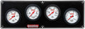 QuickCar Racing Products QRP61-7021 Extreme Gauge Panel Assembly with Fuel Pressure, Oil Pressure, Oil Temperature, and Water Temperature Gauges, 2 5/8 Inch Diameter, White Face with Warning Light