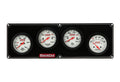 QUICKCAR Racing Products 61-7027 Extreme 4-Gauge Panel Assembly with Oil Pressure, Water Temperature, Oil Temperature, and Volt Meter, 2-5/8 Inch Diameter, White Face with Warning Light