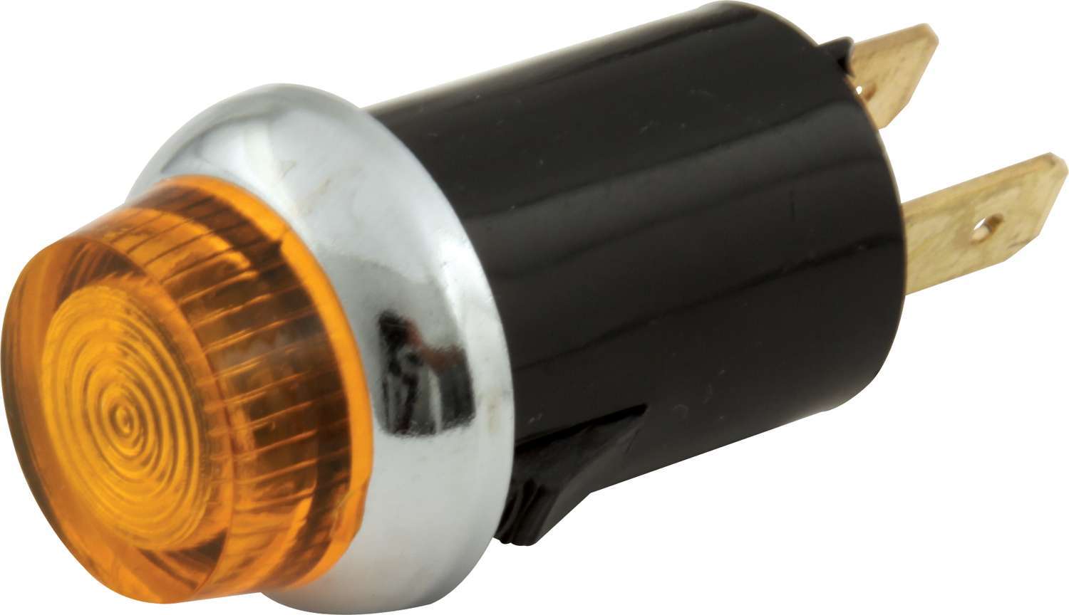 Quickcar Racing Products Warning Light 3/4 Inch Amber with Clip Mount