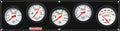 Quickcar Racing Products QRP61-7067 Extreme 5 Panel Gauge Cluster with Fuel, Oil, Water Temperature, Oil Pressure, and Voltmeter, 2-5/8 Inch White Face with Warning Light