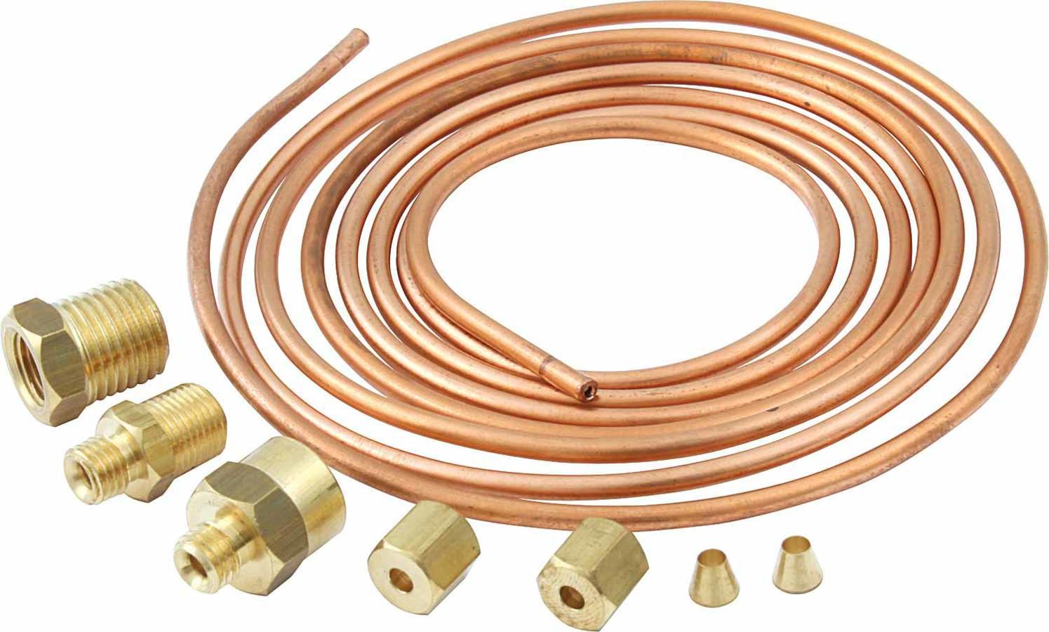 QUICKCAR RACING PRODUCTS Copper 6ft Tubing Kit with Ferrules, 1/8 Inch OD Pressure Line