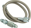 QuickCar Racing Products Gauge Line Kit 36 Inch with 4 AN Female Fittings and PTFE Braided Stainless Steel Hose