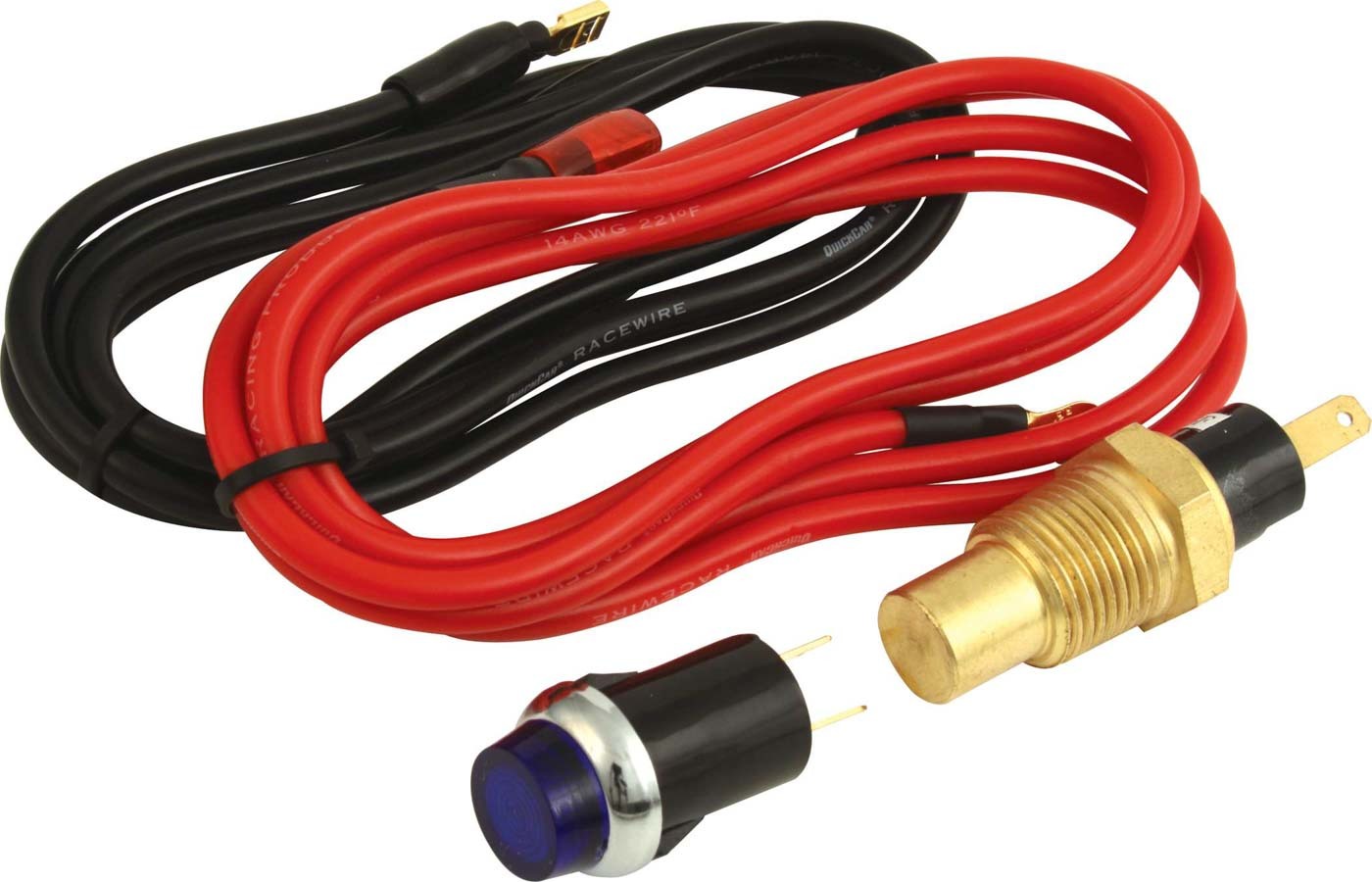 QUICKCAR RACING PRODUCTS Water Temp Sender Kit QRP61-712 with Blue Warning Light for 235°F Temperature Detection