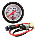 QuickCar Racing Products Water Pressure Gauge Kit 0-35 psi Mechanical Analog with White Face and Warning Light