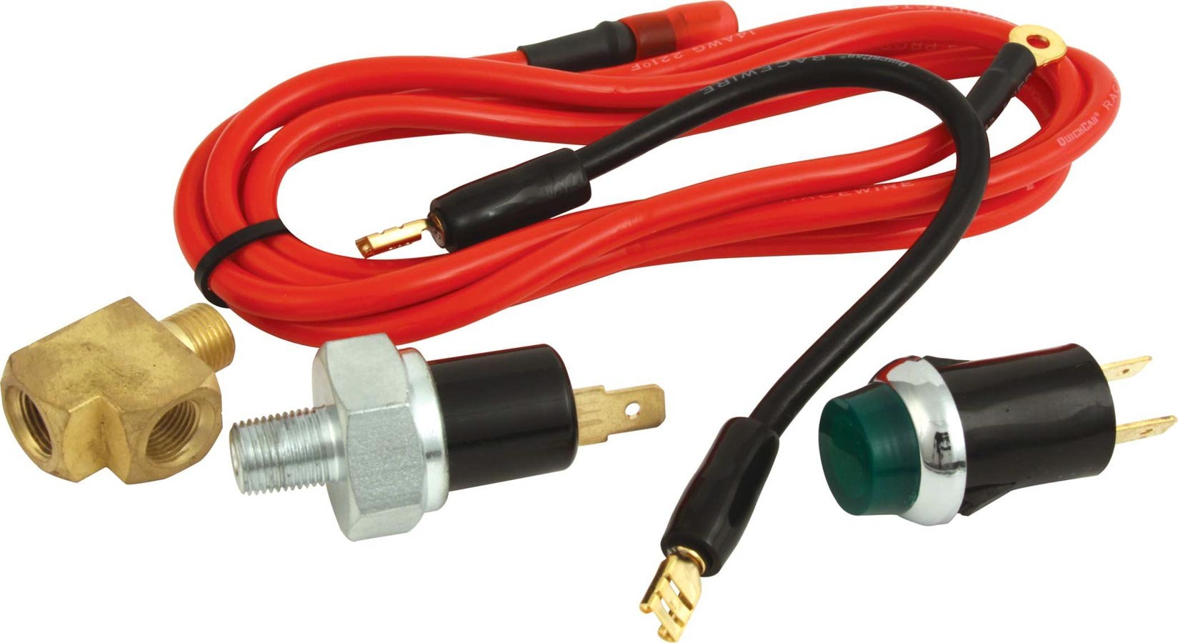 QUICKCAR RACING PRODUCTS Fuel Pressure Warning Light Kit 4 psi 1/8 inch NPT Green