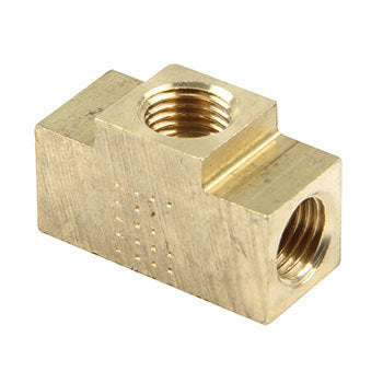 QuickCar Racing Products Female Tee Fitting 1/8 Inch NPT Brass